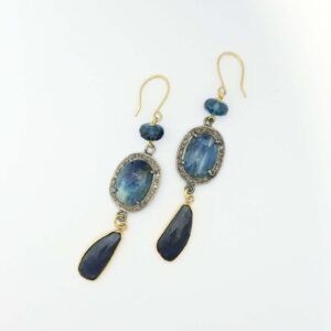 18k London Blue Topaz drop earrings