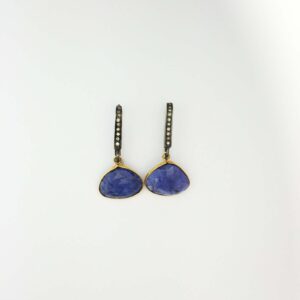 18k tanzanite drop earrings