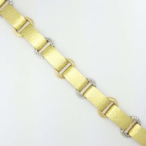 Vendorafa handmade bracelet in 18k yellow gold with diamonds