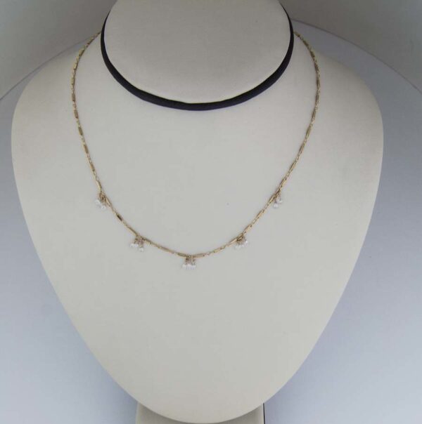 18k diamond briolette necklace