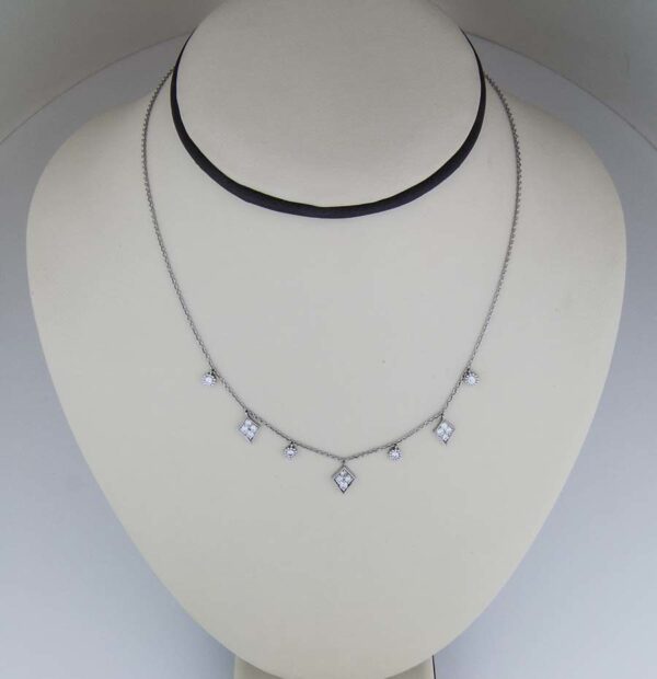 18k charm necklace with dimaonds