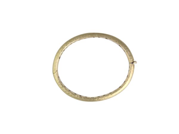 18k yellow gold hand forged bangle