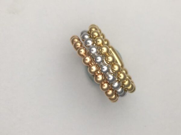 18k gold stackable rings.