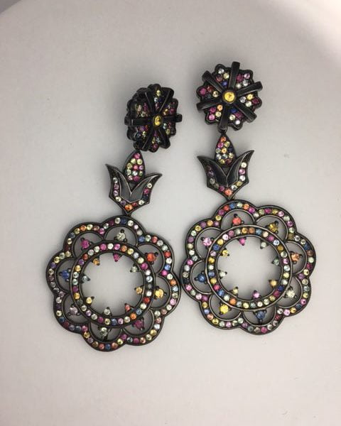 Funky sapphire earrings